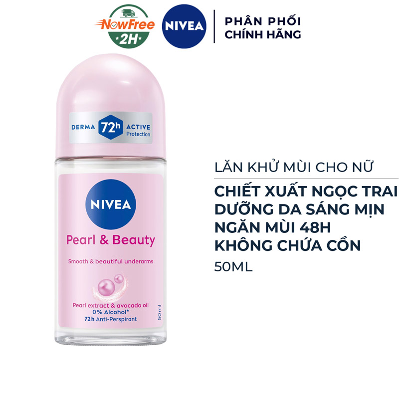 Lăn ngăn mùi NIVEA Pearl & Beauty Ngọc Trai 50ml cho nữ