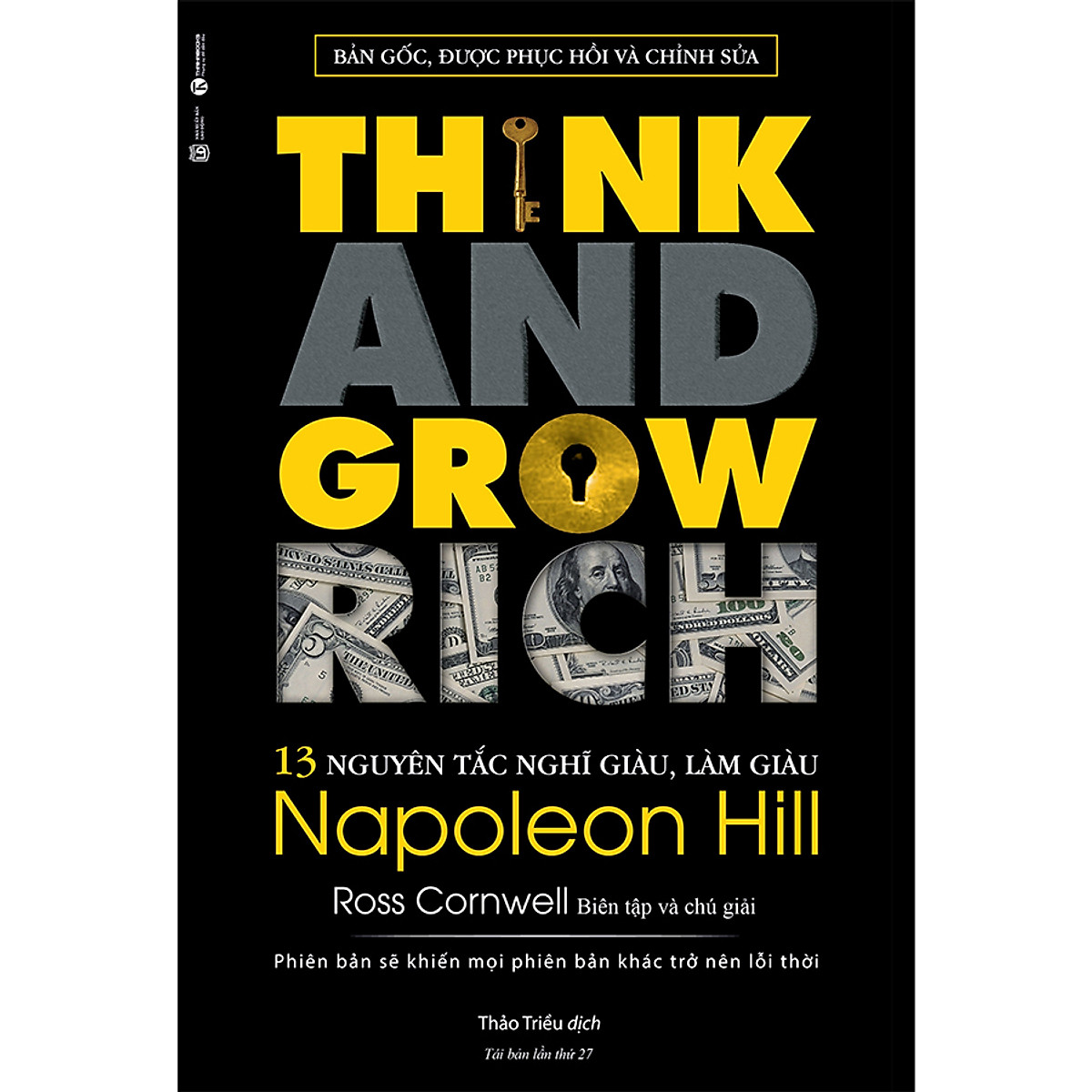 Bìa sách Nghĩ Giàu Và Làm Giàu của Napoleon Hill bản tiếng Việt