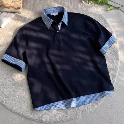 Áo Sơ Mi Polo Tay Ngắn Áo Unisex Màu Trơn Hợp Thời Trang Áo Thun Phong Cách Mới 2025 Mùa Hè Hợp Thời Trang Phiên Bản Hàn Quốc Slim fit Thời Trang Hợp Thời Trang Dễ Dàng Phù Hợp Với T