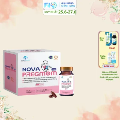 Viên Uống Giảm Nghén Khi Mang Thai Bổ Sung Vitamin Khoáng Chất Giúp Nâng Cao Sức Khỏe Nova PregMom Fito Junior 30 Viên