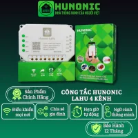 Công Tắc Thông Minh Kết Nối Wifi Hunonic Lahu 1,2& 4 kênh - 500W/kênh điều khiển mọi thiết bị từ xa qua điện thoại
