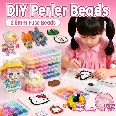 【Hàng Trong Nước】BT Bộ Đồ Chơi Hạt Ghép Diy 24 Màu/48 Màu Kèm Mẫu Tranh Hoạt Hình - Đồ Chơi Thủ Công Thông Minh Trẻ Em, Quà Tặng Sinh Nhật Cho Cô Gái, Bộ Hạt Ghép Thủ Công Diy Trẻ Em