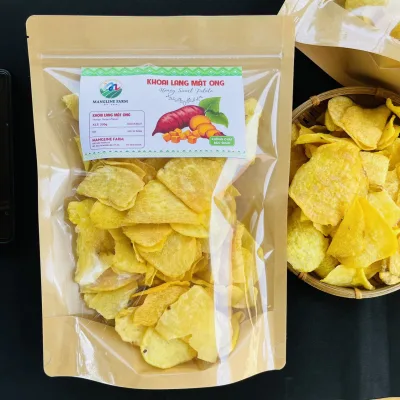 Mangline Farm Da Lat Honey-Dried Sweet Potatoes 500g, Delicious Domestic Snacks, Crunchy and Crispy, Safe and Hygienic, Addictive to Eat, Da Lat Specialty