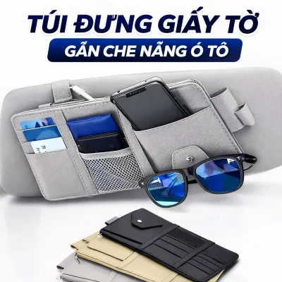 Sunshade-Mounted Car Document Bag – Super Durable Pu Leather, Extremely Convenient for Storing Eyeglasses & Accessories