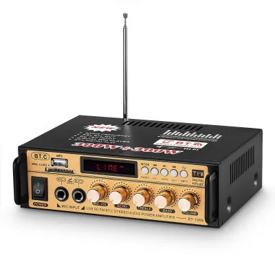 Amply mini, amply, âm ly karaoke - Amly Mini Bluetooth Bt-298A với cục đẩy công suất 2 kênh 600W, Tự Động Lọc Nhiễu Và Tạp Âm, Âm Thanh Chuyên Nghiệp, Công Nghệ Hiện Đại Tiện Lợi - Bảo Hành 12 Tháng