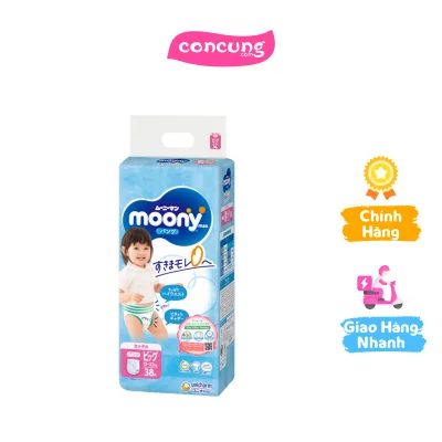 Tã quần Moony (XL - bé gái, 38 miếng) (XL)