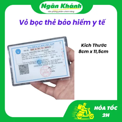 Combo 1/510 cái Vỏ bao bọc thẻ BẢO HIỂM Y TẾ dẻo trong có nắp đậy thẻ bhyt - vppngankhanh.vn