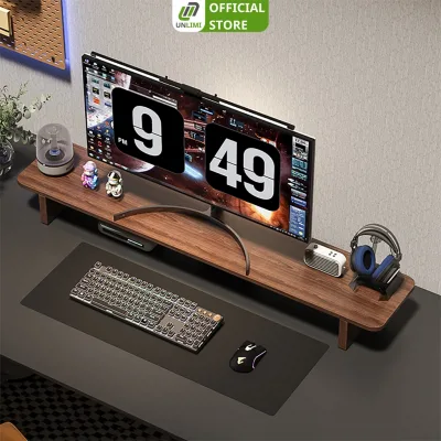 Kệ để màn hình máy tính decor góc làm việc chất liệu gỗ MDF phủ melamin thương hiệu UNLIMI - GA28