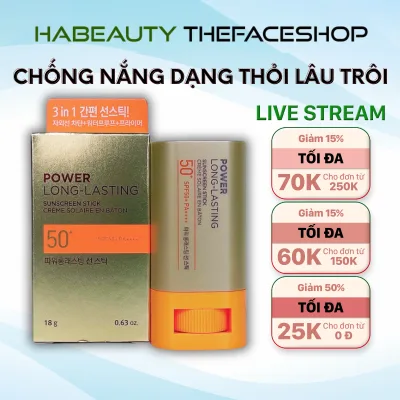 Multi-Purpose Sunscreen for Skin Care and Anti-Aging Makeup the Face Shop Power Long Lasting Sunscreen Stick Spf50+Pa++++