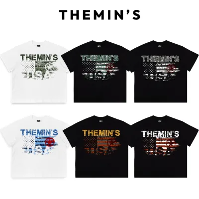 Áo Thun Local Brand Themin's FLAG TM01 Áo Thun Unisex Form Boxy Vải Cotton 260gsm