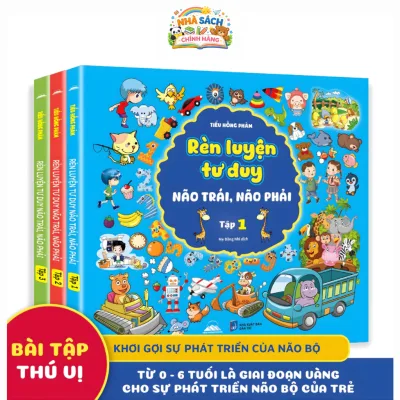 Sách - Combo 3 Cuốn Rèn Luyện Tư Duy Não Trái, Não Phải Cho Trẻ Từ 3-6 Tuổi - Sân Chơi Trí Tuệ Trò Chơi Tư Duy