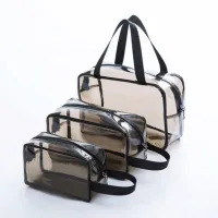 [HCM] Set 3 Túi Nhựa Trong Suốt Đựng Đồ Đa Năng, Đựng Mỹ Phẩm, Đồ Dùng Cá Nhân  Mang Theo Tiện Lợi
