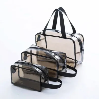 [HCM] Set 3 Túi Nhựa Trong Suốt Đựng Đồ Đa Năng, Đựng Mỹ Phẩm, Đồ Dùng Cá Nhân  Mang Theo Tiện Lợi