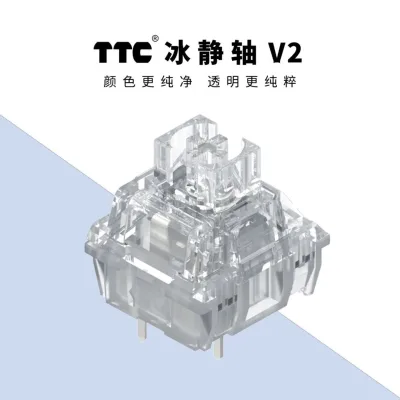 Ttc Frozen Switch V2 Im Lặng Bàn Phím Cơ Tắt Tiếng Công Tắc Tuyến Tính 39g 3 Chân RGB Trong Suốt