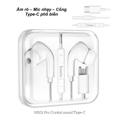 Tai Nghe Hoco M101 Pro Type-C Có Mic – Âm Thanh Rõ, Đàm Thoại Sắc Nét, Nghe Nhạc Chất Lượng Cao