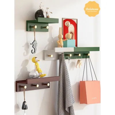 Móc treo kệ gỗ Dola Home 2 chức năng để treo quần áo, túi xách, đồ trang trí phòng ngủ, phòng khách, nhà bếp