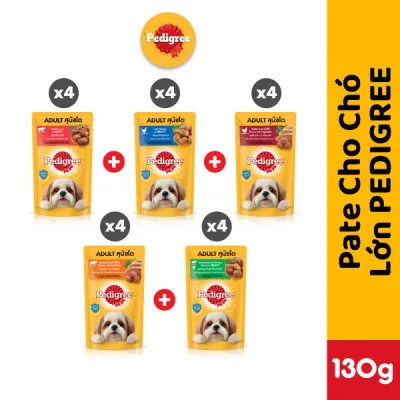 Pedigree Large Dog Sauce Food, 130g (20 Bags)
