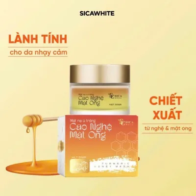 Sicawhite High Technology Whitening Mask with Honey 50g - Skin Whitening, Reduce Darkness and Acne.