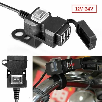 Sạc điện thoại trên xe máy 2 cổng chống nước