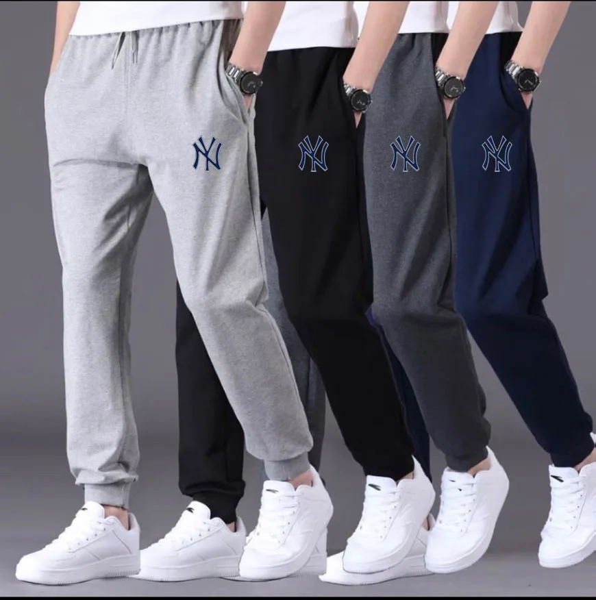 Quần dài thể thao nam 2 túi kéo khoá in logo cao cấp