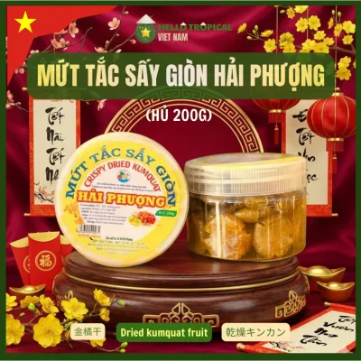 Mứt Tết Tắc Sấy Giòn HẢI PHƯỢNG | Vị Chua Ngọt, Ăn Vặt Healthy | Bánh kẹo mứt Tết 2026 (Hủ 200g)