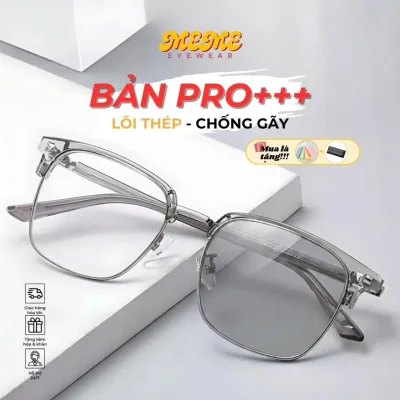 Mắt kính đổi màu dưới nắng có cận nam nữ thời trang chữ v chống UV chống ánh sáng xanh Mắt Kính MEME Y15
