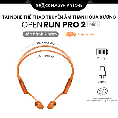 Shokz Openrun Pro 2 Bone Conduction Sports Bluetooth Headphones - Mini S821 - 2 Year Warranty
