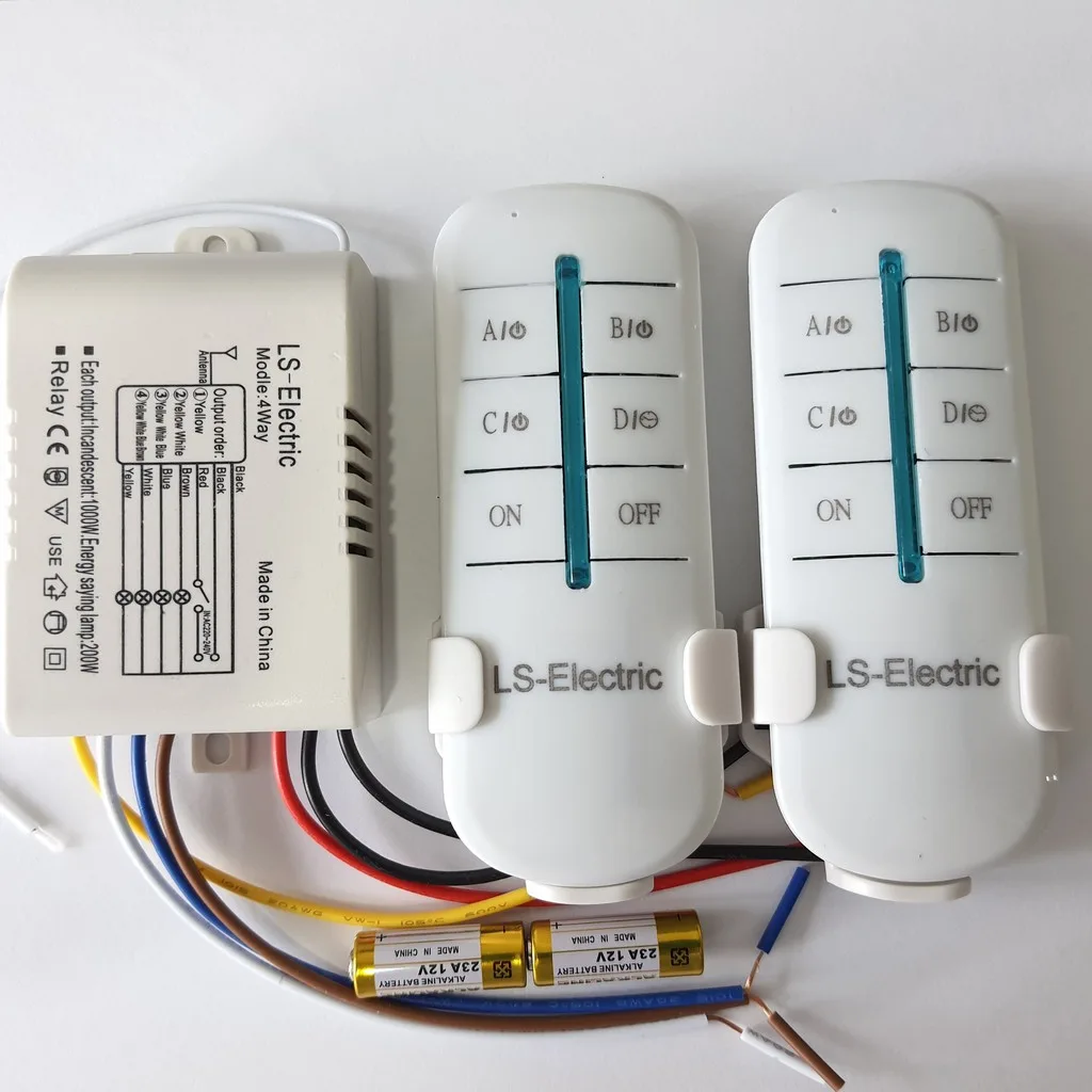 Công tắc điều khiển từ xa sóng radio RF 1 2 4 cổng xuyên tường, công tắc bật tắt điện từ xa, công tắc wifi