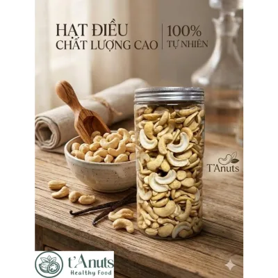 Hạt điều Annuts vỡ rang nấu sữa hạt, điều xuất khẩu rang nguyên vị, điều vụn sống làm bánh
