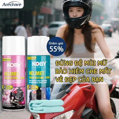 Bọt Vệ Sinh Nón Bảo Hiểm Xe Máy 450ML Khử Mùi Nội Thất Mũ Diệt Khuẩn, Không Cần Nước Khô Nhanh