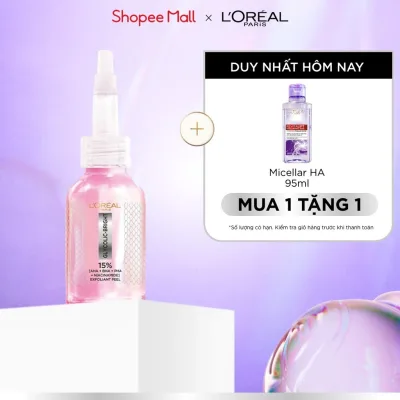Dưỡng chất làm sạch tế bào da chết Glycolic-bright Anti-dark Spot Exfoliant Peel L’oréal Paris 25ml