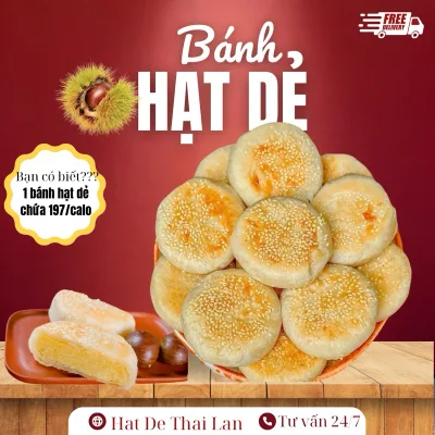 Bánh Hạt Dẻ Nhân Hạt Dẻ 100%, Không Đường Không Sữa, Bánh Hạt Dẻ Healthy Giảm Cân Eatclen