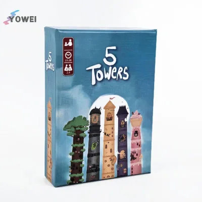 YOWEI 1 Bộ Trò Chơi Xếp Hình Thường Ngày Tiệc Chiến Thuật Vui Nhộn 5 Tháp Trò Chơi Bảng Cho 2-6 Người Chơi Trò Chơi Thẻ Nhanh VN