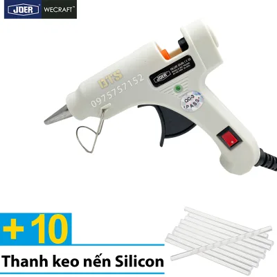 COMBO dụng cụ bắn keo nến silicon JOER S-603 20W và 10 thanh keo, súng máy bắn keo nến cầm tay nhỏ gọn, độ bền cao, súng bắn keo mini, công nghệ vượt trội, nóng nhanh, keo ra đều, liên tục, súng bắn keo silicon