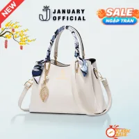 Túi Xách Nữ January Đeo Chéo, Đeo Vai Kèm Khăn Lụa Đẹp Sang Trọng, Quý Phái - GC07