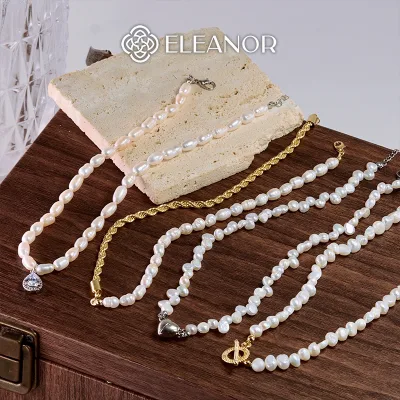 Dây chuyền nữ ngọc trai nhận tạo Eleanor Accessories vòng cổ đa dạng kiểu dáng dạng chuỗi hạt phụ kiện trang sức 7674