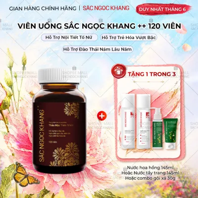 Viên Uống Đẹp Da Sắc Ngọc Khang ++ (120v) cao cấp giúp chống lão hóa, mờ nám sạm tàn nhang, cân bằng nội t