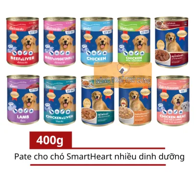 [ĐỦ 9 VỊ] Pate Cho Chó SmartHeart Lon 400g - [Nông Trại Thú Cưng]