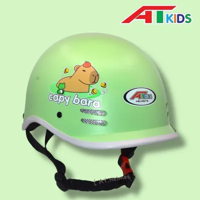 Mũ Bảo Hiểm Nửa Đầu Em Bé Kiểu Dáng Cá Heo Tem Đáng Yêu Phù Hợp Cho Bé Chính Hãng AT Helmet