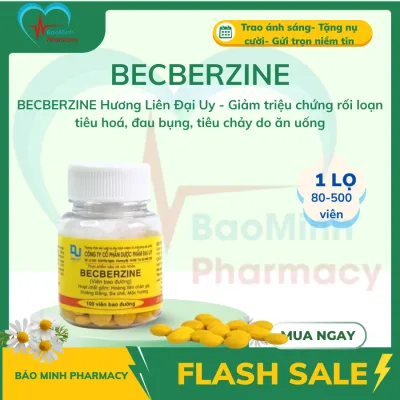 BECBERZINE Hương Liên Đại Uy - Giảm triệu chứng rối loạn tiêu hoá, đau bụng, tiêu chảy do ăn uống