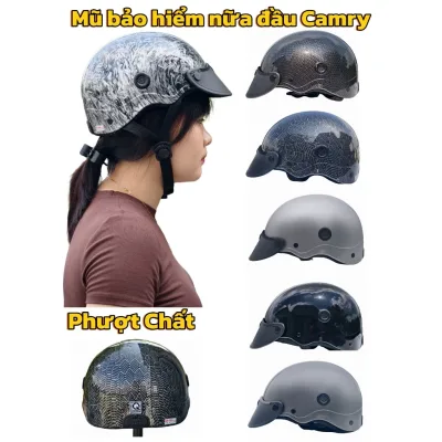 Super Beautiful Multi-Colored Camry Half-Head Helmet - Helmet Meets Quatest Standards