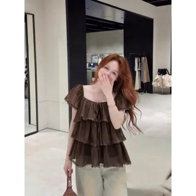 Áo Tơ Bèo Tầng Siêu Mát Tiểu Thư Basic Dễ Mặc Phong Cách Vintage Dễ Phối Đồ Điệu Đà Siêu Hot Cho Nữ Có Bigsize - A499