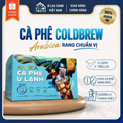 Cà phê cold brew túi lọc B'Lao Farm cà phê Arabica nguyên chất - cafe túi lọc ủ lạnh, chua thanh, đắng nhẹ, thơm ngọt A1