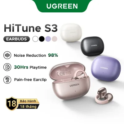 UGREEN S3 Tai nghe Bluetooth 5.4|Thiết kế kẹp tai| nhét tai mở,|Âm thanh tích hợp| Giọng nói HD, Giảm tiếng ồn cuộc gọi