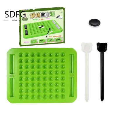 SDFG Flip Black White Chess Board, Trò chơi trên bàn Tương tác giữa cha mẹ và con cái Cờ vua lật ngược cho trẻ em, Cảm ứng sáng tạo Flip Ngộ nghĩnh Di động Đảo chiều Chiến lược Trò chơi Đảng trò chơi