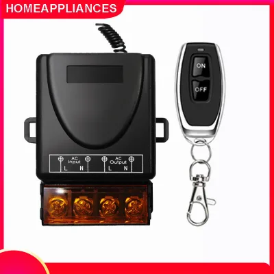 Bộ công tắc điều khiển từ xa rf 100m 30A 4000W 220V 2 tay điều khiển, điều khiển máy bơm nước