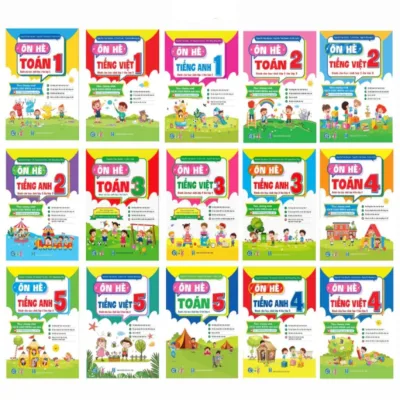 Sách Combo Ôn Hè Toán, Tiếng Việt, Tiếng Anh Lớp 1,2,3,4,5 Bạch Anh Store