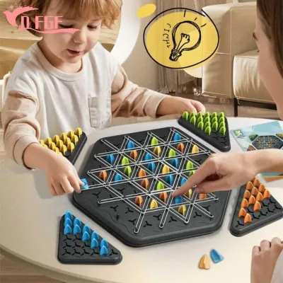Dfgf Hình Học Dây Xích Cờ Vua, Dây Cao Su Tư Duy Logic Tam Giác Trò Chơi Máy Tính Để Bàn, Nhiều Người Chơi Tương Tác Cha Mẹ-Con Giáo Dục Tam Giác Để Bàn Đồ Chơi Xếp Hình Tam Giác Trẻ Em