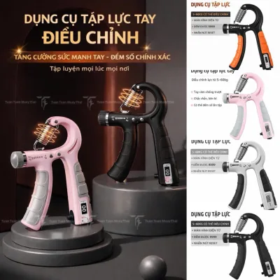 Kìm bóp tay-tập cơ tay Sport tập Gym-Tập Thể Dục Thể Thao tăng sức mạnh thể lực chữ A chỉnh lực 10-60kg có đếm tự động