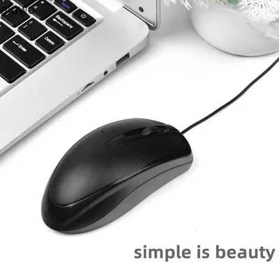 Chuột có dây USB 2.4Ghz siêu mỏng tiện dụng cho laptop/máy tính bàn, dây 1,2m